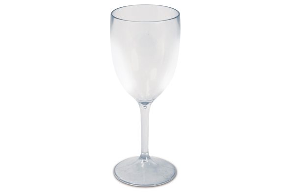 Wijnglas, transparant, polycarbonaat, 280 ml, 7,5 x 7,5 x 18,5 cm