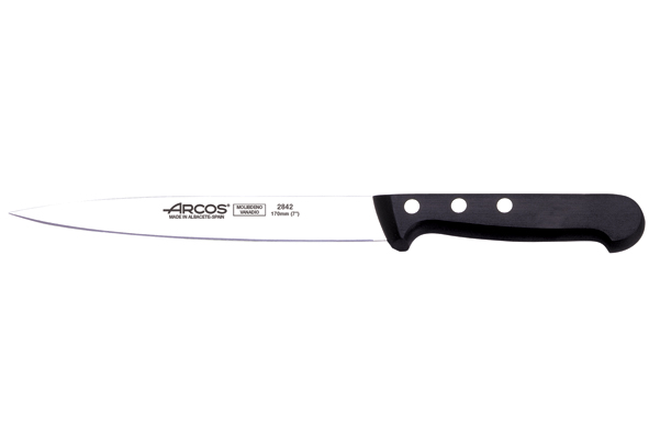 Universal mes 17 cm roestvrij staal zwart