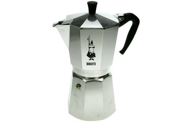 Moka koffiekan 18 mokken, aluminium, zilver, 19,5 x 15,8 x 32,5 cm