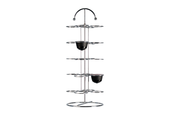 Circles capsulehouder 20 stuks Ø 14,5 x H 33 cm zilver