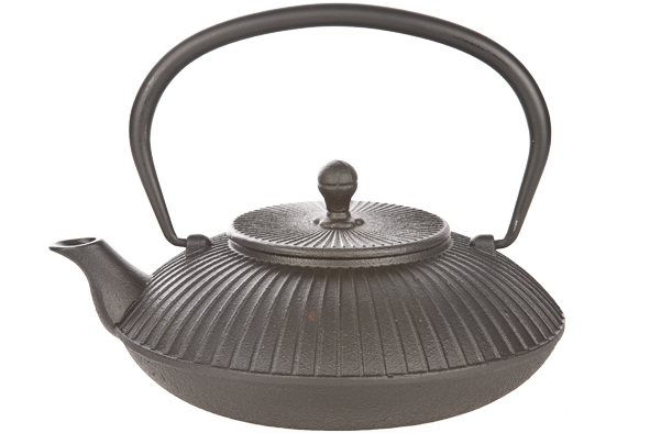 Stria theepot 1,15 l met filter, zwart gietijzer