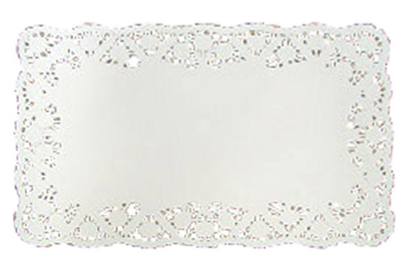 Spitzenpapier Rechteck weiß, 24er-Set, 19 x 30 cm