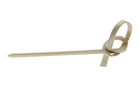 Set van 250 prikkers met knoopje 8 cm bamboe naturel
