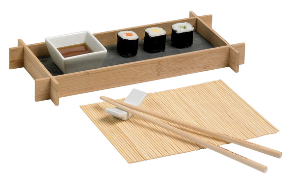 Sushi set voor 1 persoon, 5 stuks, 29,5 x 13,7 x 3,5 cm