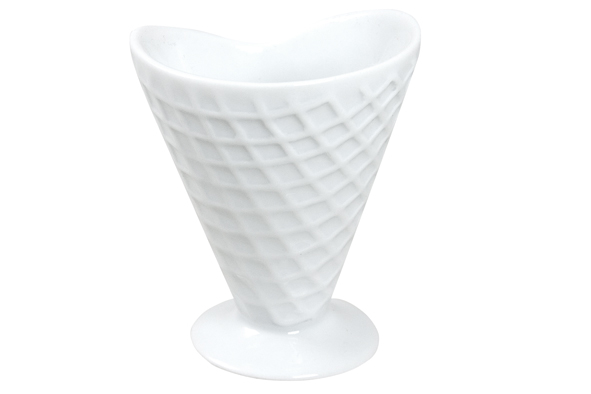 Eisbecher weiß Ø 9 cm 3er-Set Porzellan