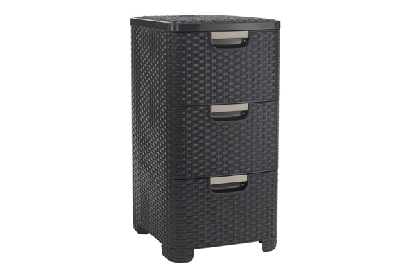 Natural Style ladesysteem 3 lades zwart