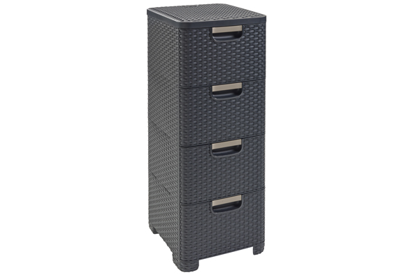 Natural Style ladesysteem 4 lades zwart