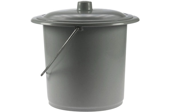 Toiletteneimer Grau 12,5 l Ø 24 cm