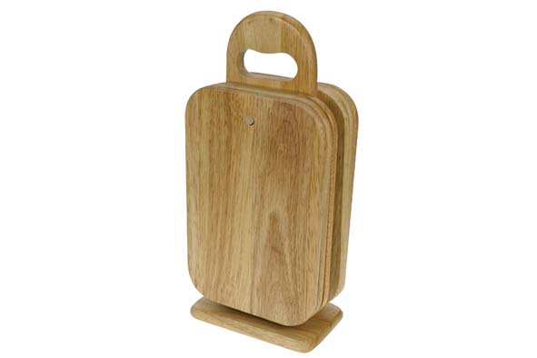 6er-Set Brotb Retter mit Ständer, Holz, 9,3 x 15,5 x 30 cm