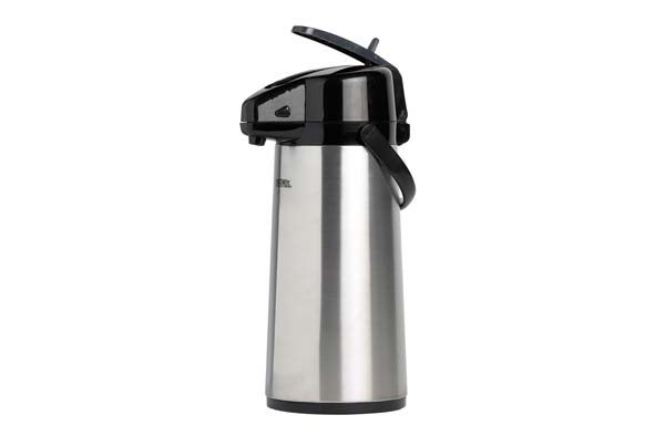 Pompthermos koffiekan 2,2 l mat inox met hendel Ø 15 cm