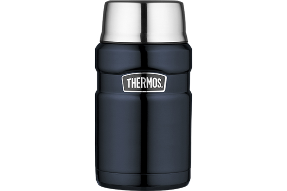 King Essensbehälter, groß, blau, rostfrei, 710 ml