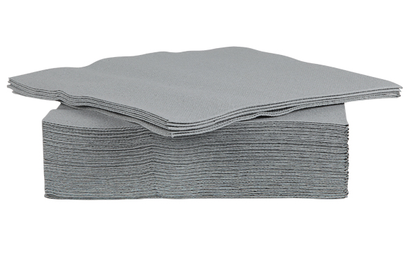 Ct Prof servet grijs papier textiel-touch 38 cm set van 40