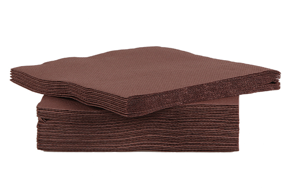 CT Prof servet 25 x 25 cm chocoladepapier textiel-touch set van 40