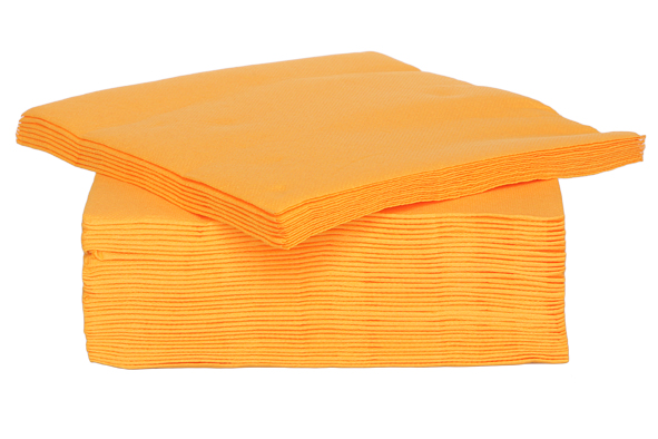 S40 servet mandarijn 25 x 25 cm set van 40