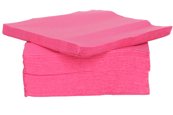 Ct Prof servet papier fuchsia 25 x 25 cm set van 40