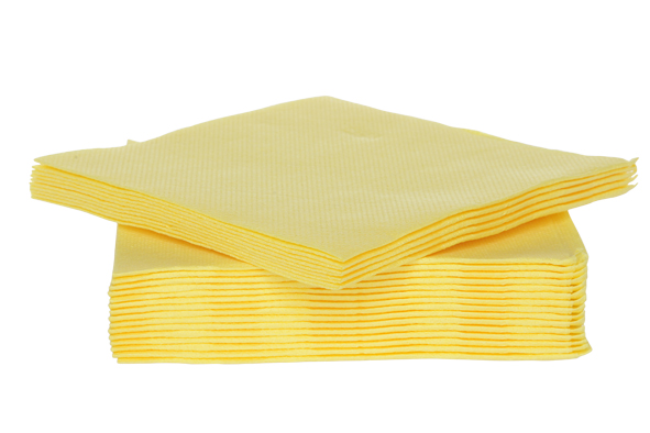 Ct Prof papieren servet, 25 x 25 cm, geel, set van 40