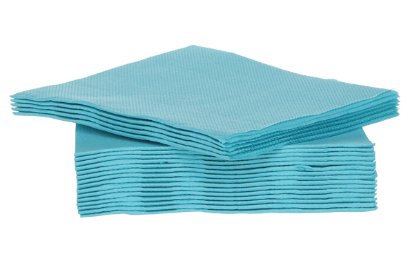 Ct Prof servet turquoise papier textiel-touch 25 cm set van 40
