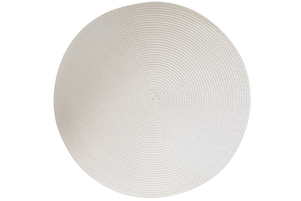 Placemat rond, wit, Ø 36 cm