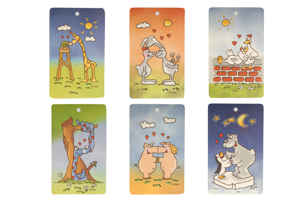 Ontbijtplankje dieren 23,5 x 14,5 x 2 cm kunststof
