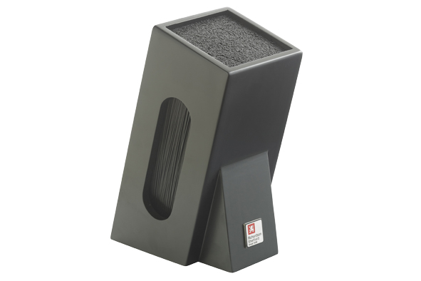 Universeel messenblok met spaghetti-vulling zwart 16,5 x 11,8 x 26,5 cm