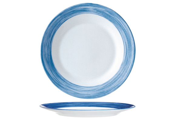 Brush Blue Jeans plat bord, porselein, Ø 23,5 cm