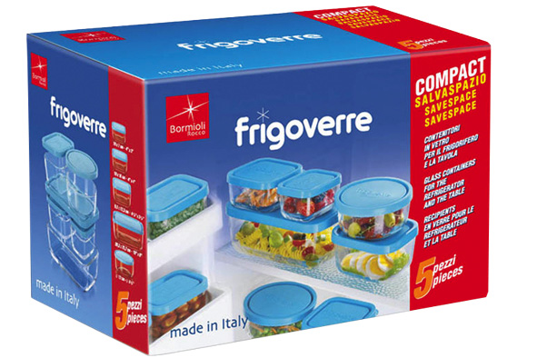 Frigoverre voorraaddoos set van 5 met deksel 23 x 13,8 x 15,5 cm