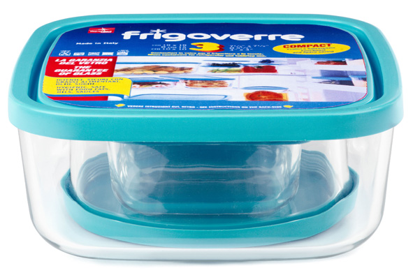 Frigoverre voorraaddoos met deksel, set van 3, 19.5 x 19.5 x 8 cm